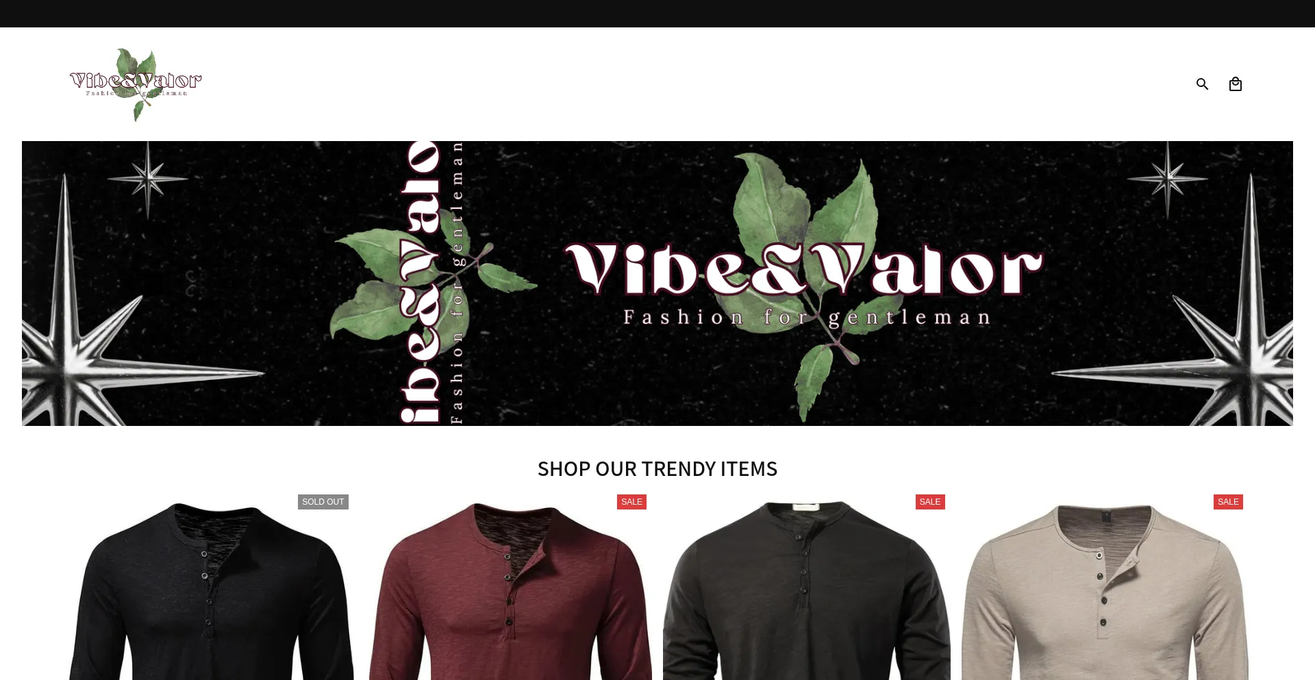Website screenshot of Vibeandvalor.co