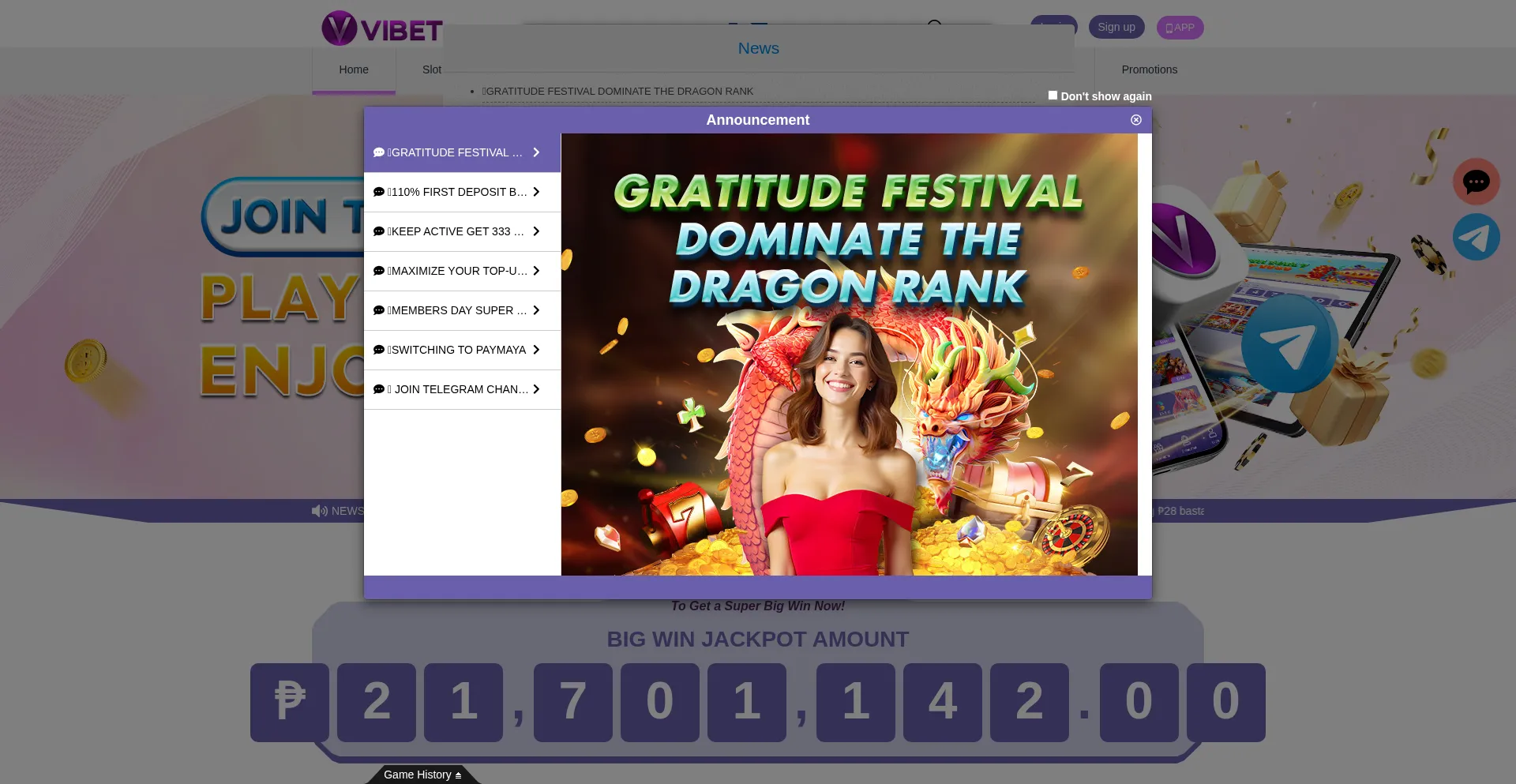 Website screenshot of Vibet22.com