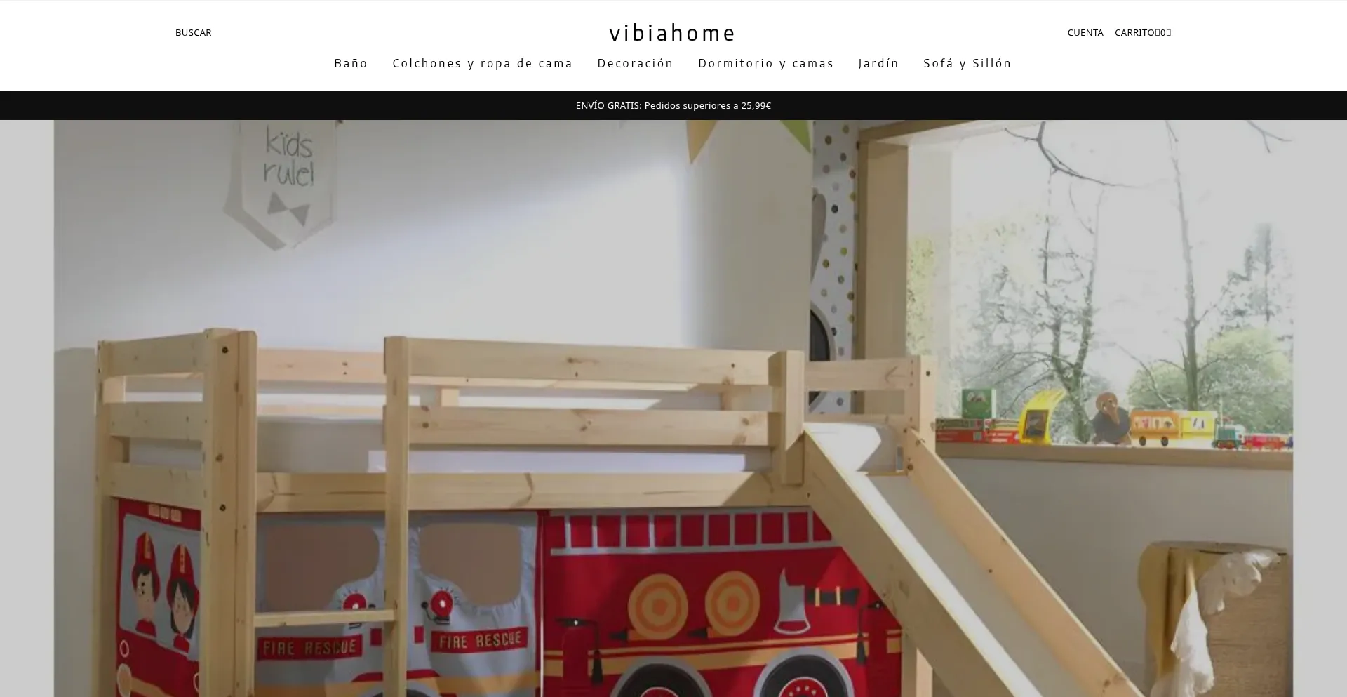 Website screenshot of Vibiahome.com