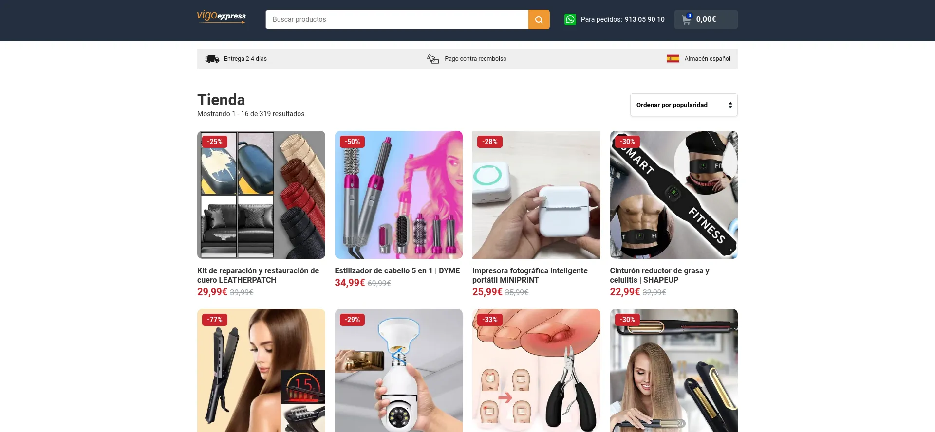 Website screenshot of Vigoexpress.es