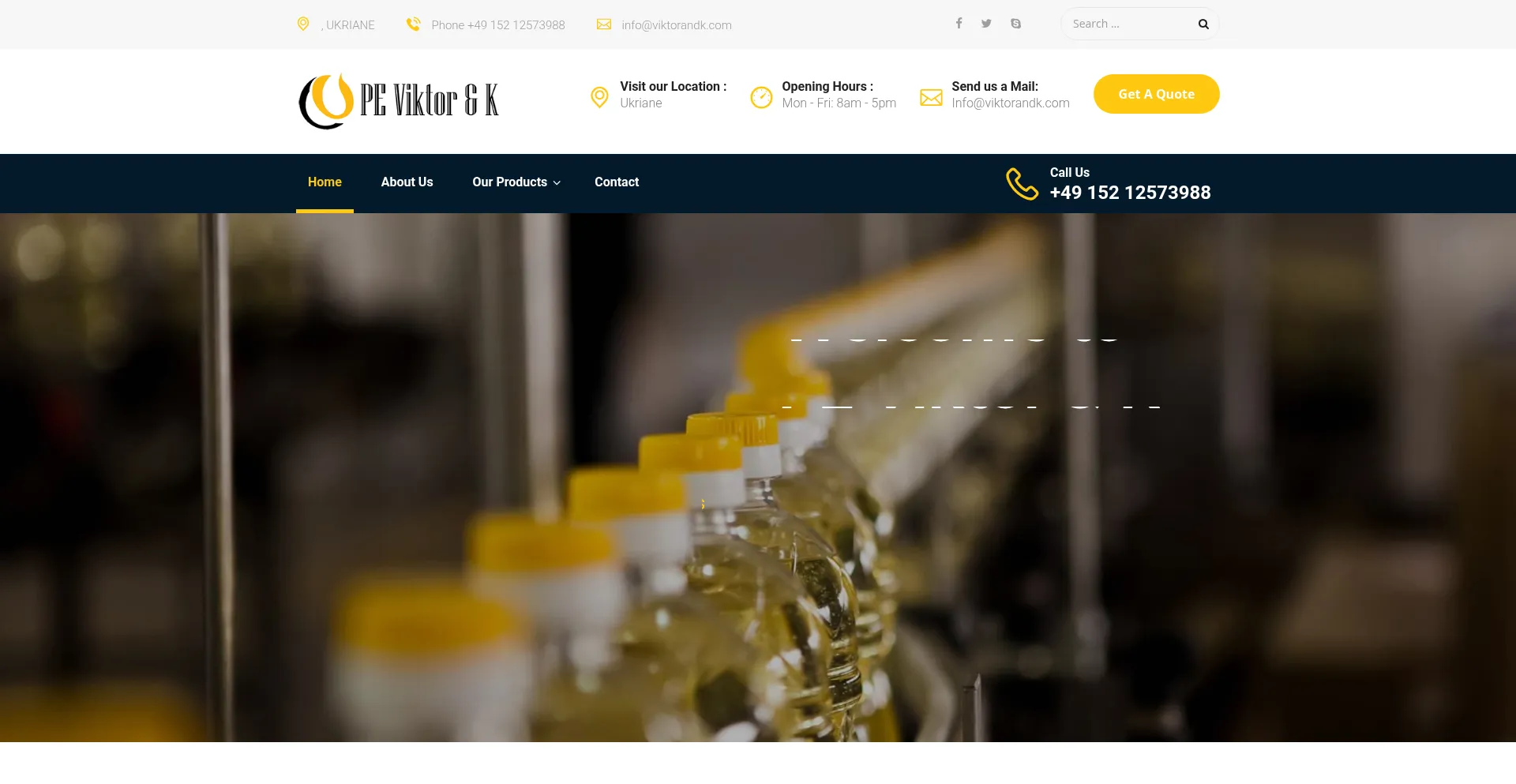 Website screenshot of Viktorandk.com