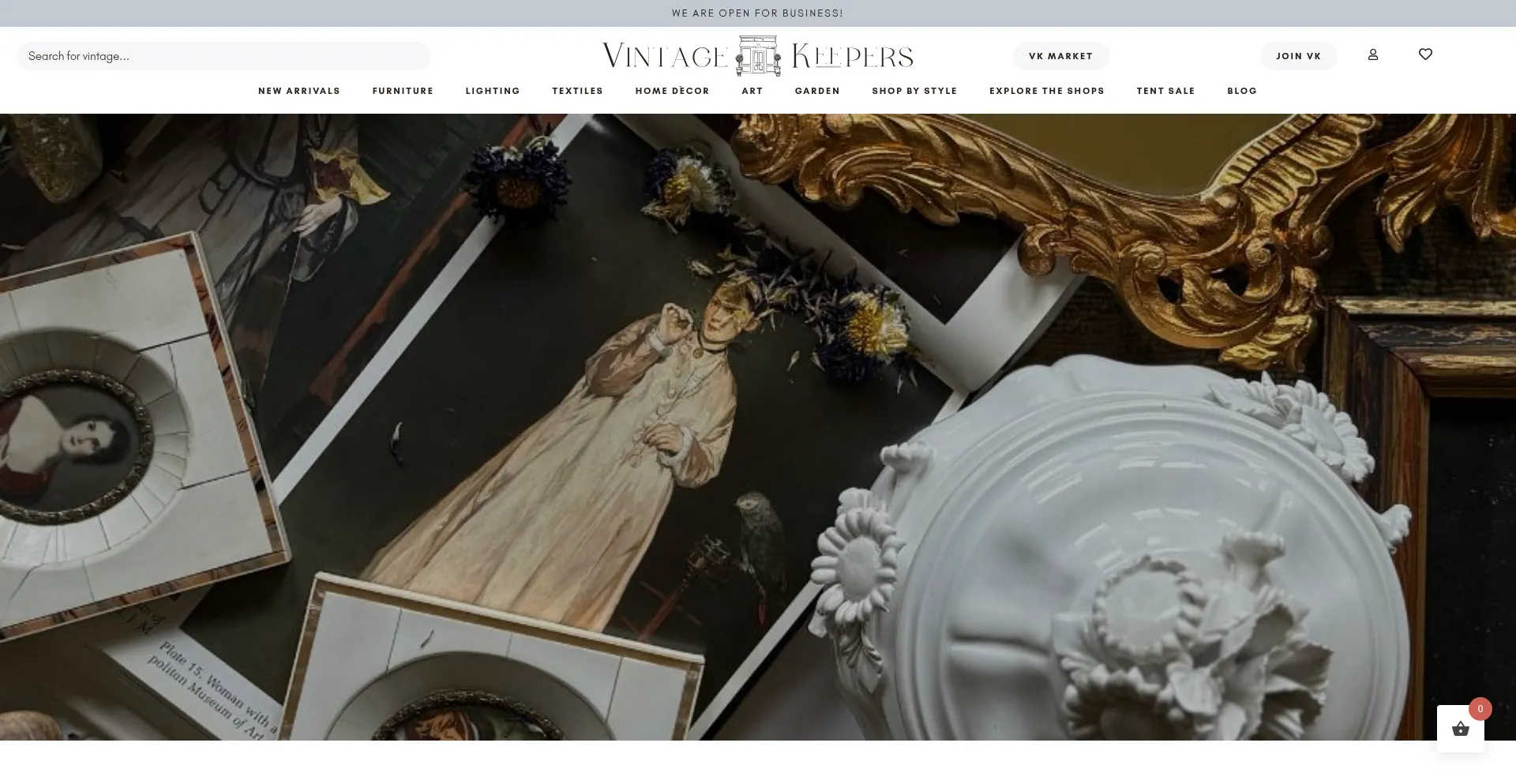 Website screenshot of Vintage-keepers.com