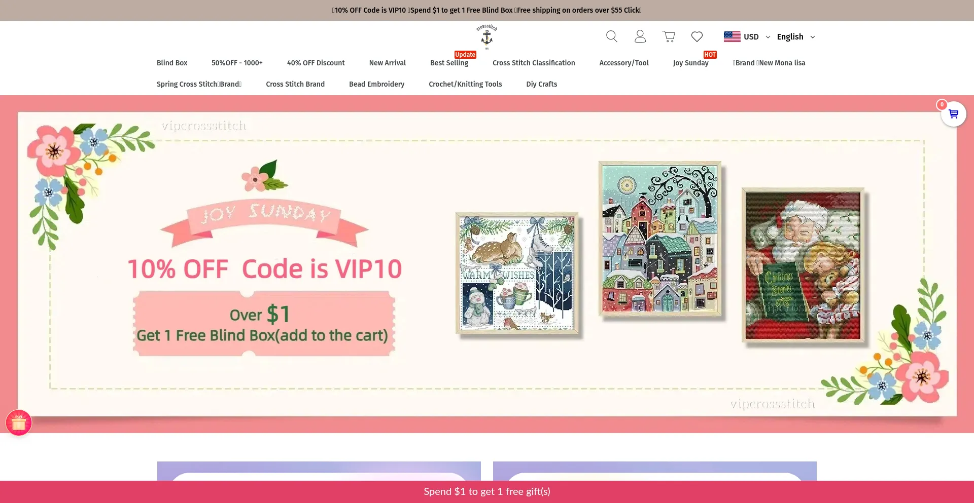 Vipcrossstitch.com Screenshot