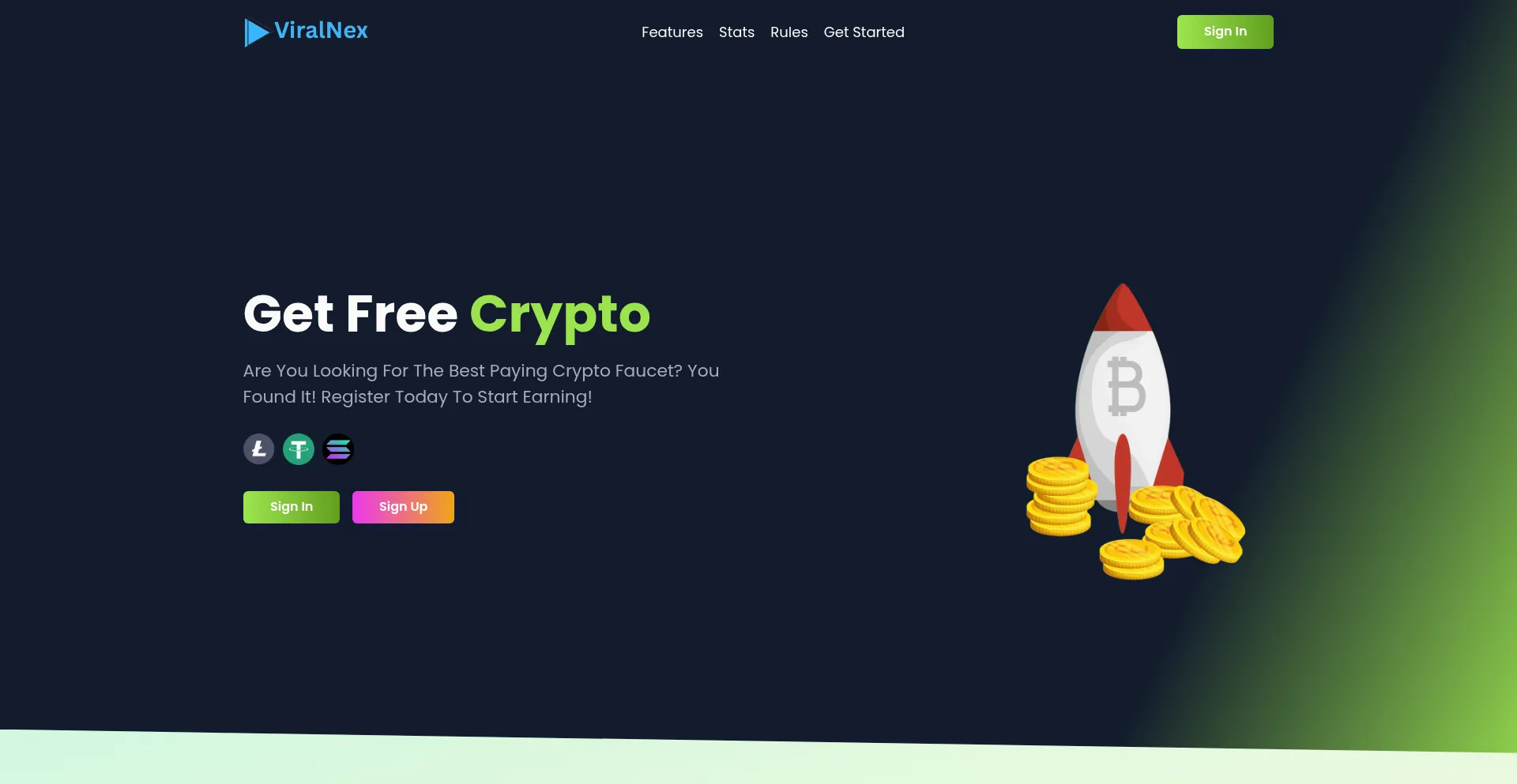 Website screenshot of Viralnex.com