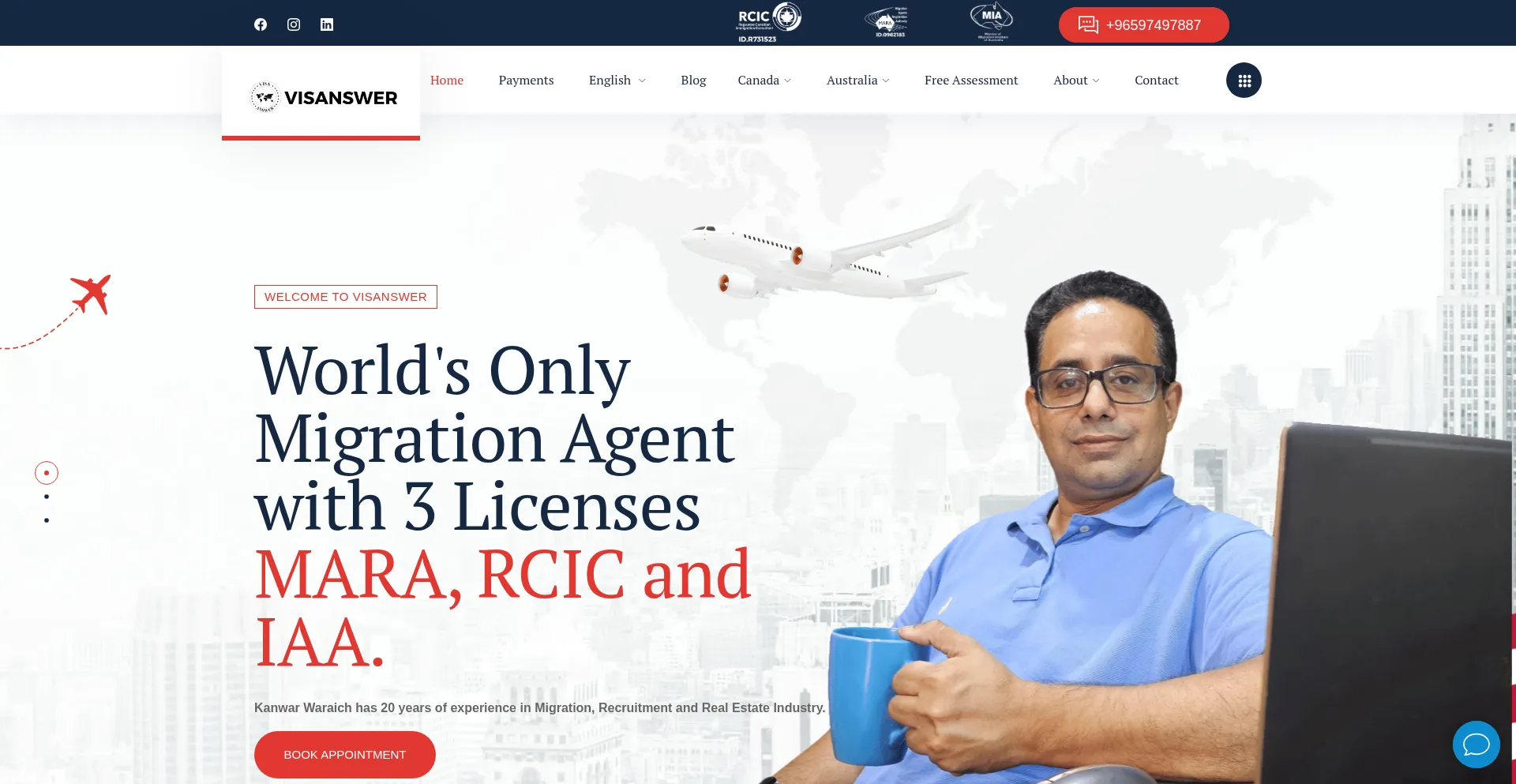 Visanswer.com Screenshot