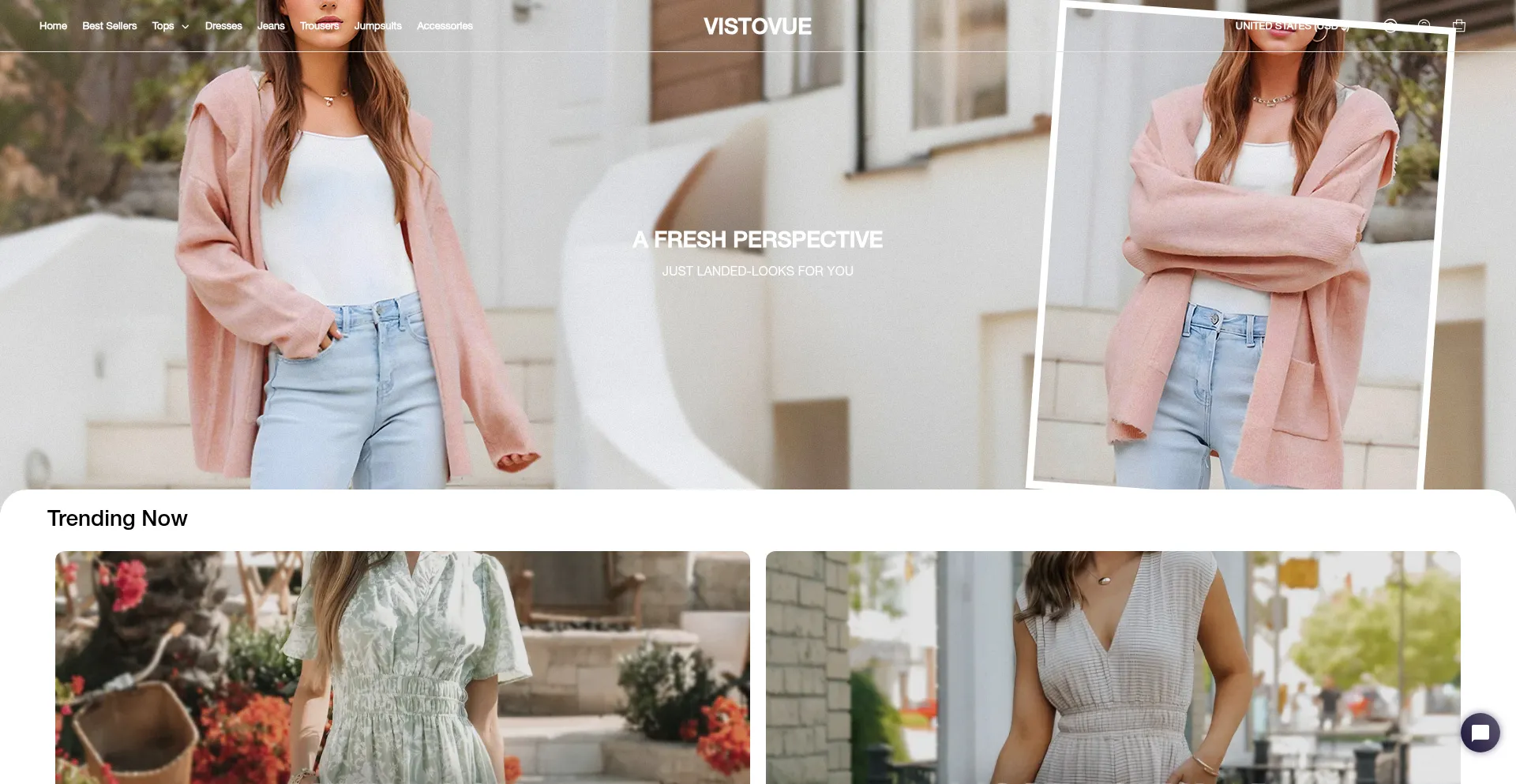 Website screenshot of Vistovue.com