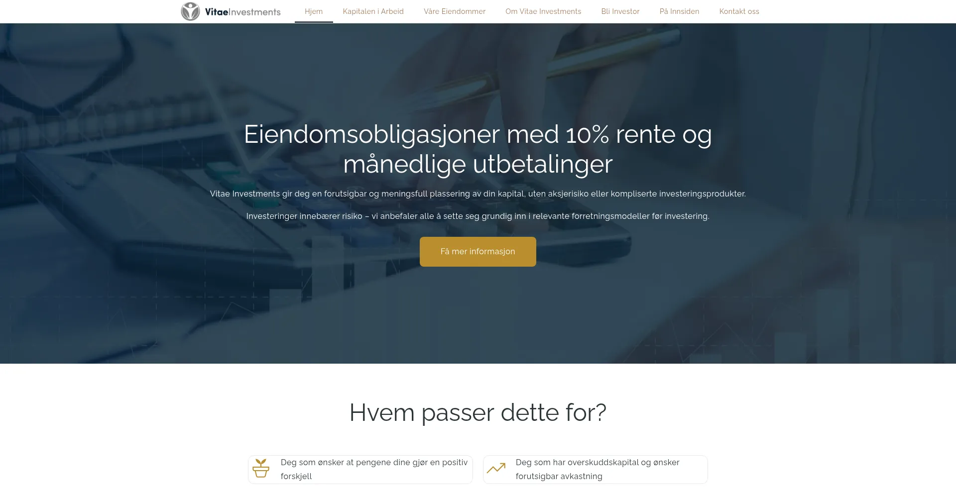 Vitaeinvestments.no