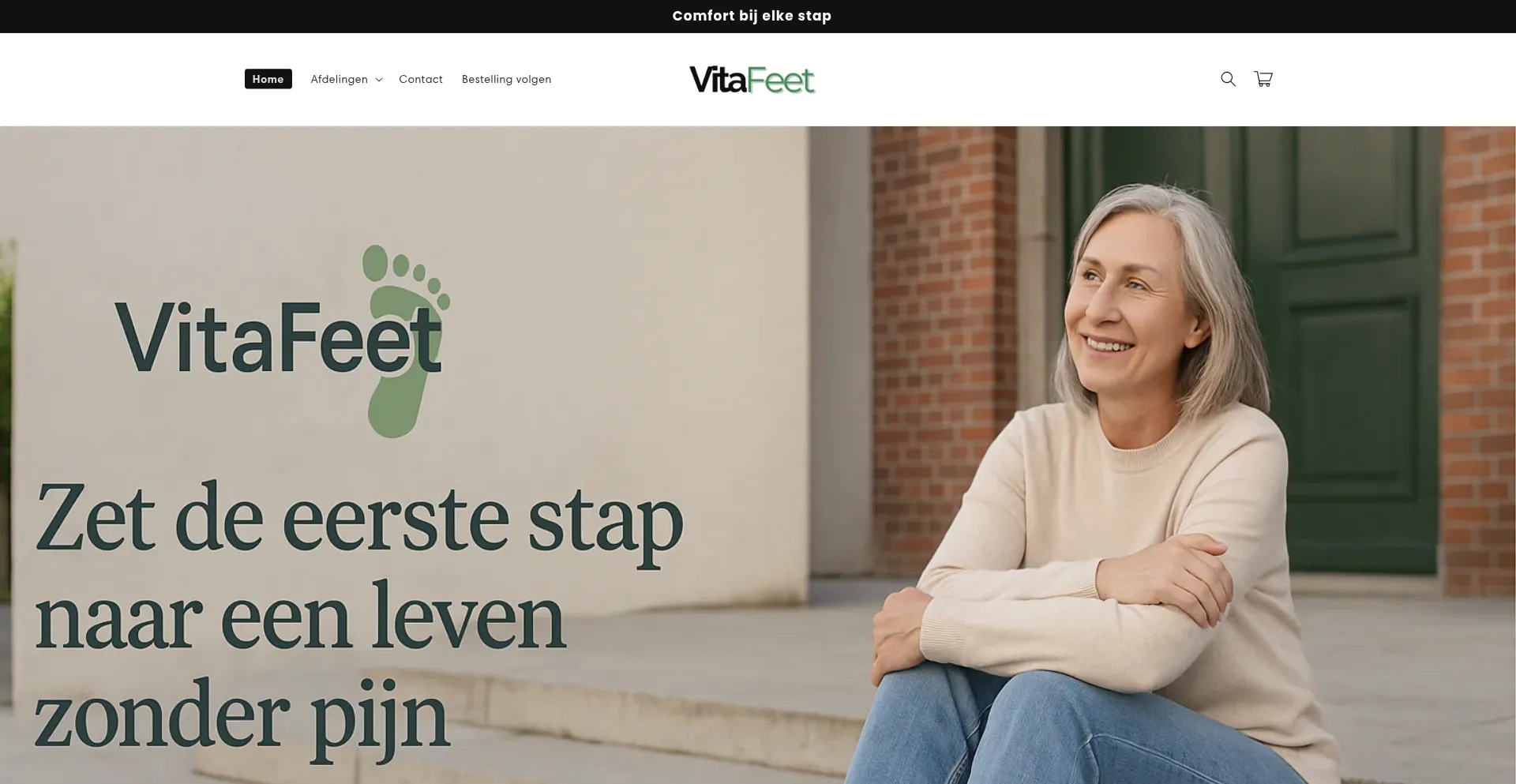 Website screenshot of Vitafeetnl.com