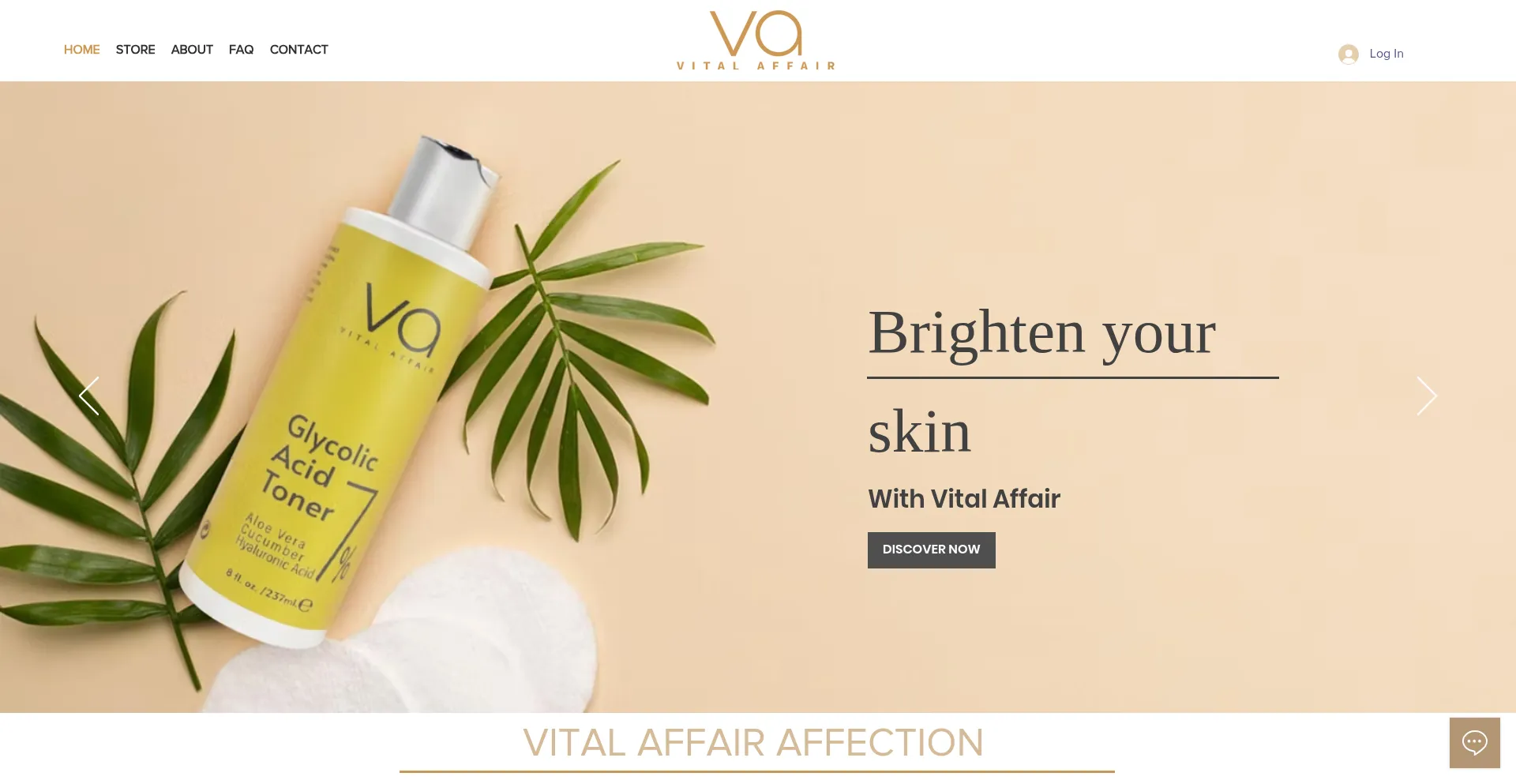 Website screenshot of Vitalaffair.com