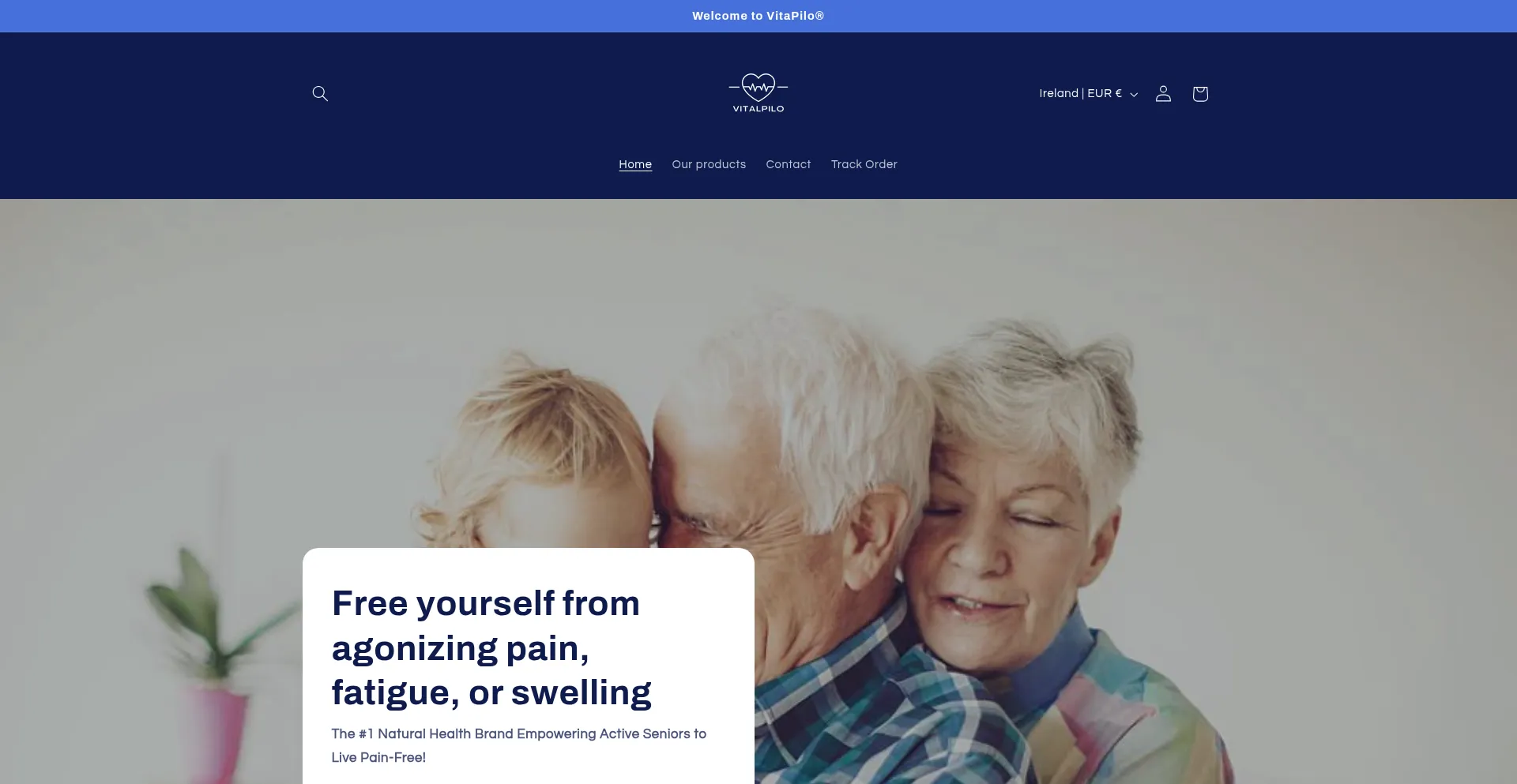 Website screenshot of Vitalpilo.com