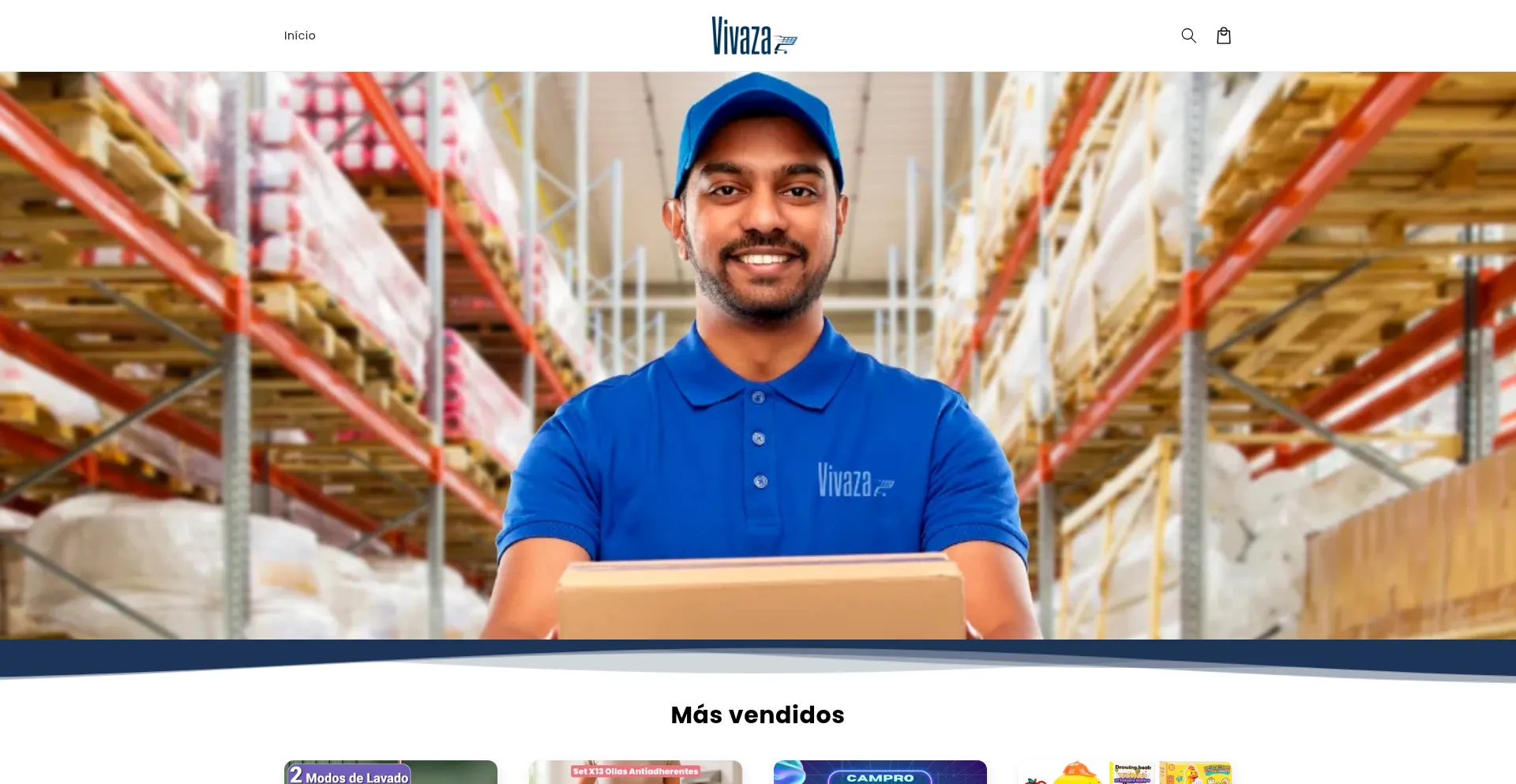Website screenshot of Vivaza.es