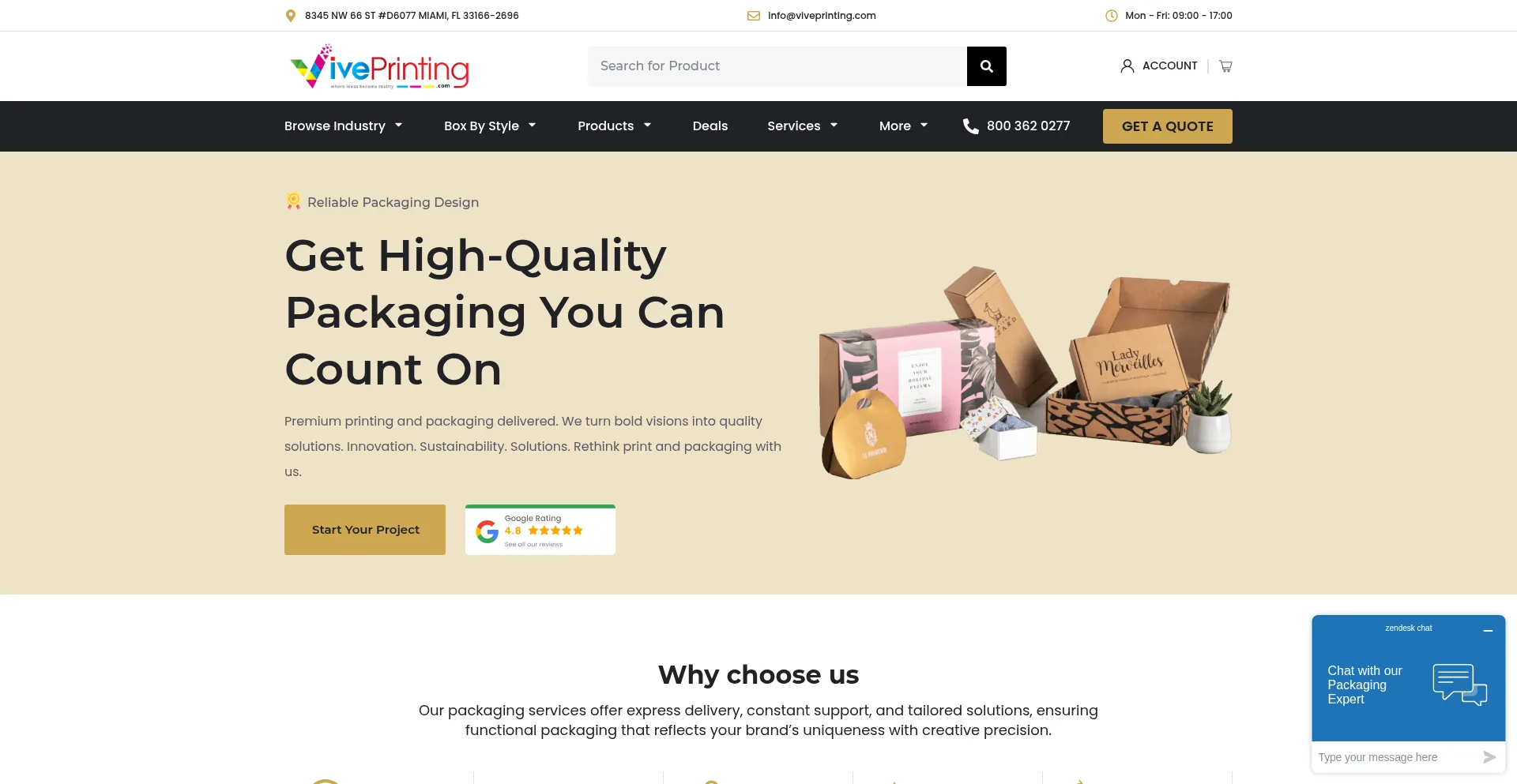 Viveprinting.com Screenshot