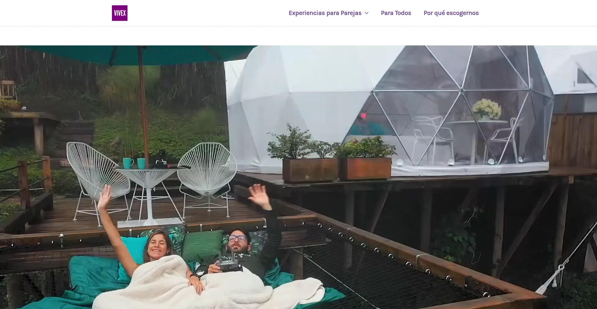 Website screenshot of Vivex.com.co