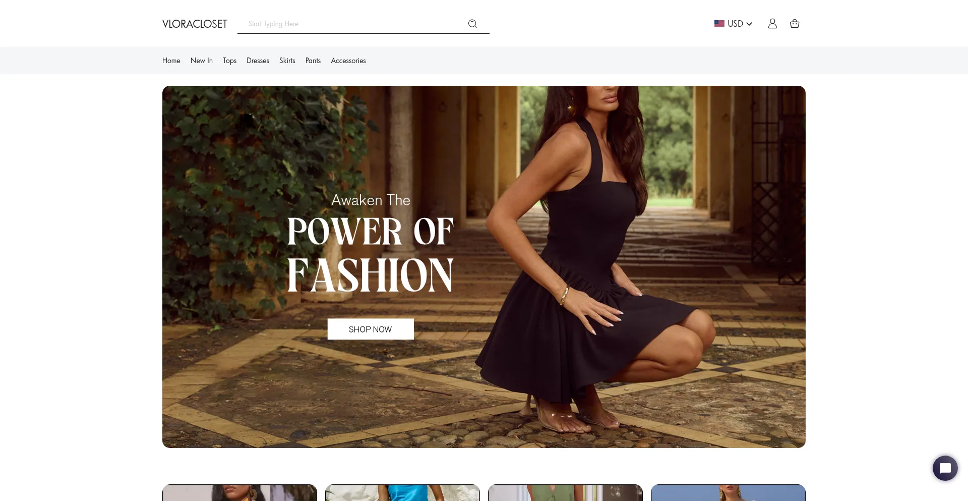 Website screenshot of Vloracloset.com