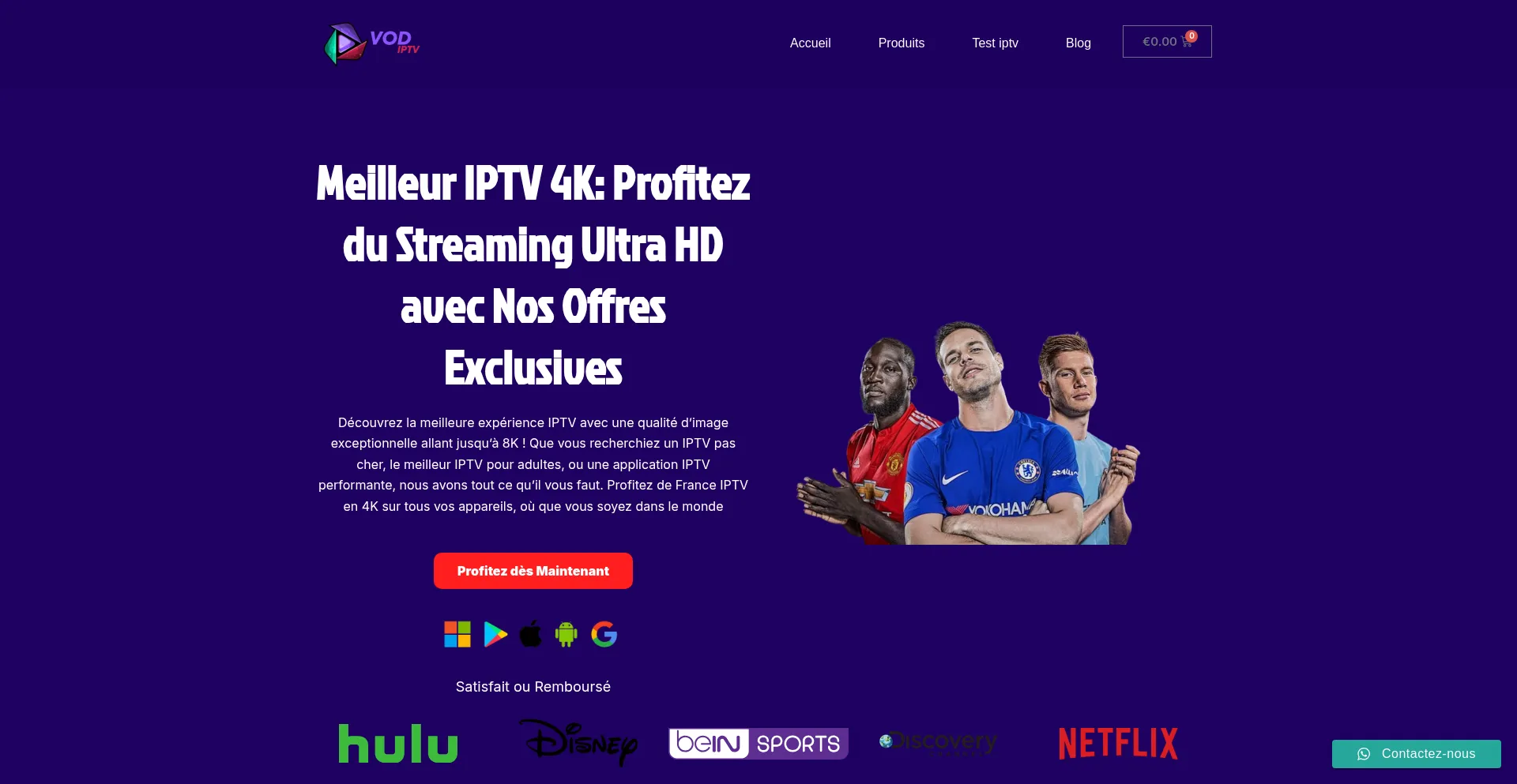Website screenshot of Vod-iptv.com