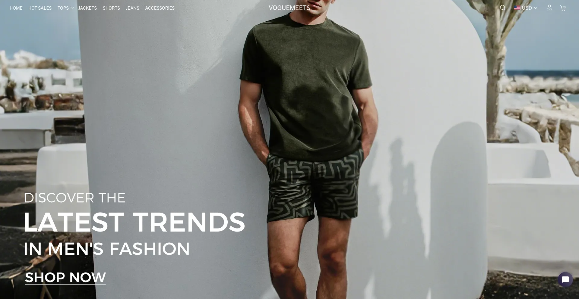 Website screenshot of Voguemeets.com