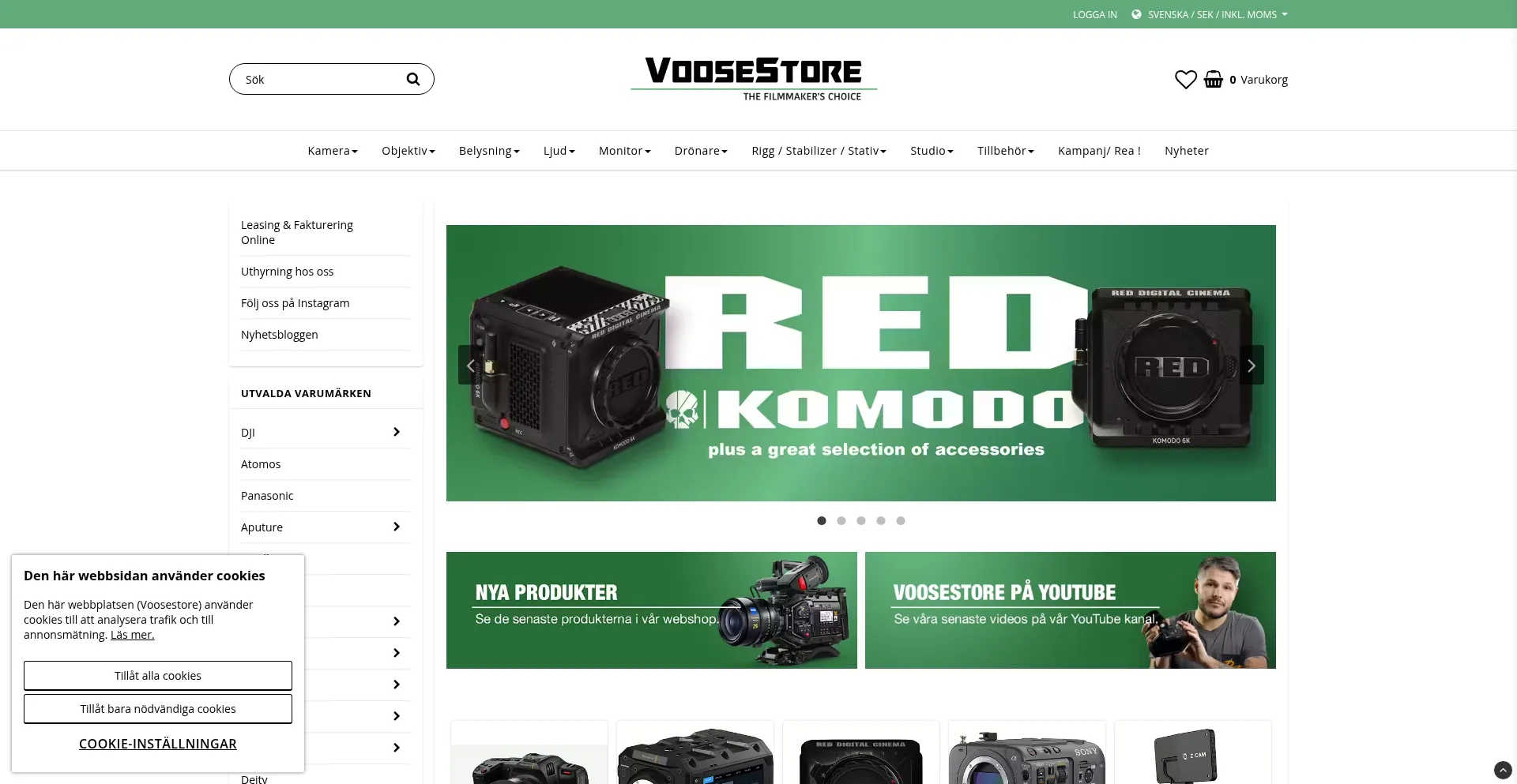 Website screenshot of Voosestore.com