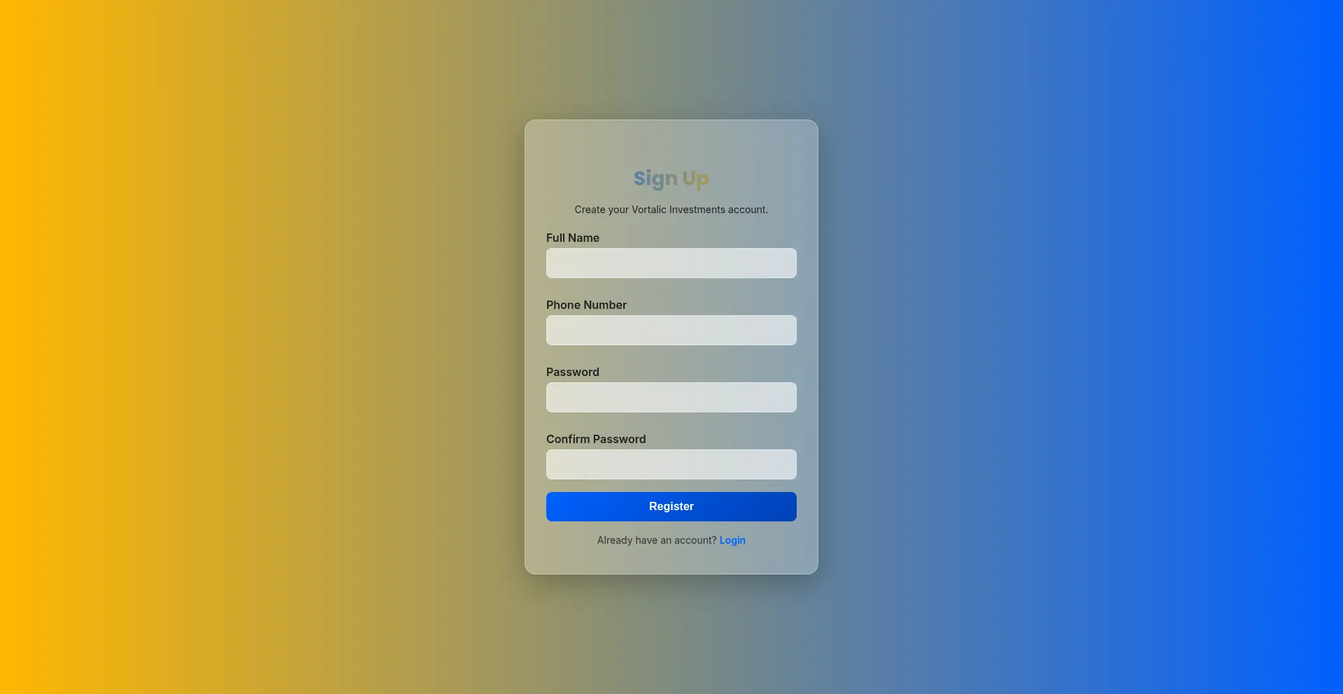 Website screenshot of Vortalic.top