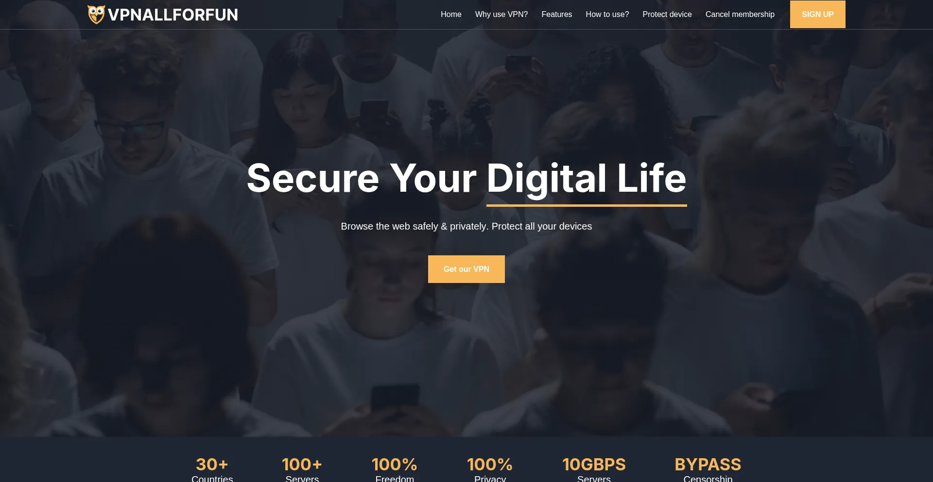 Website screenshot of Vpnall4fun.com