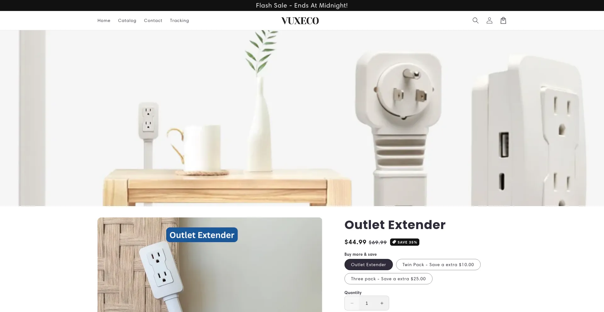 Website screenshot of Vuxeco.com
