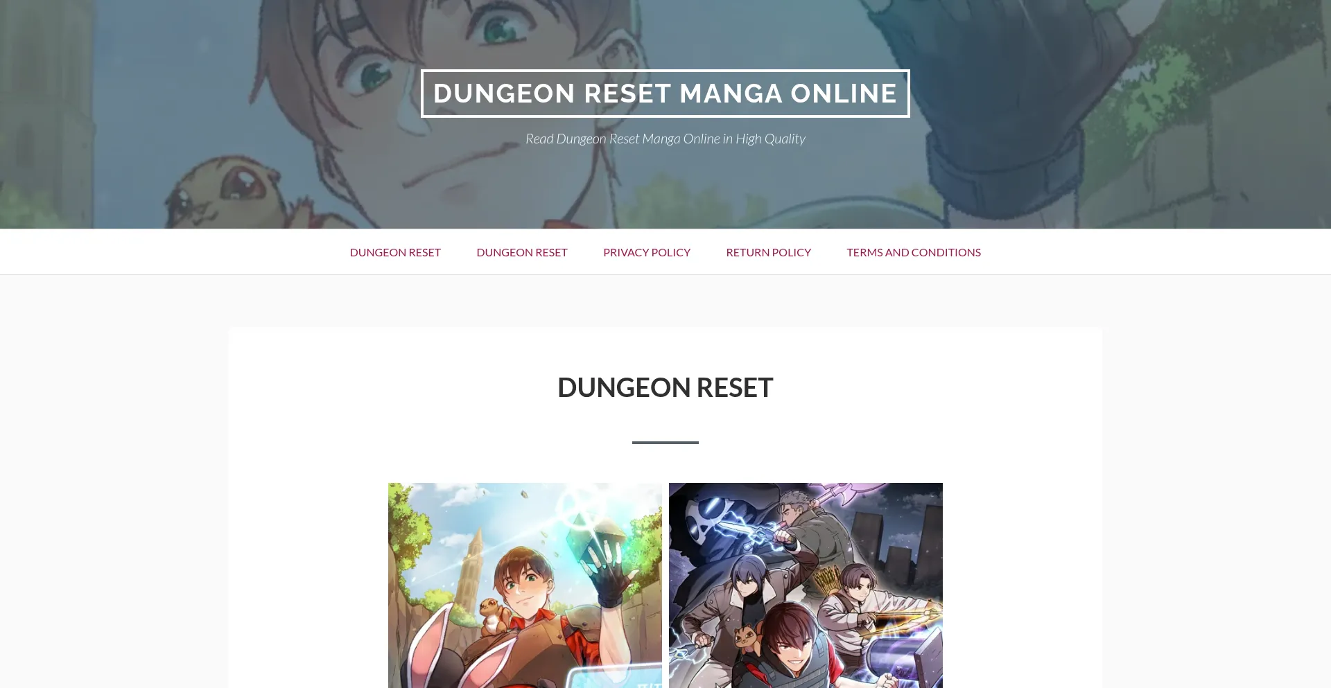 Website screenshot of W6.dungeonreset.xyz