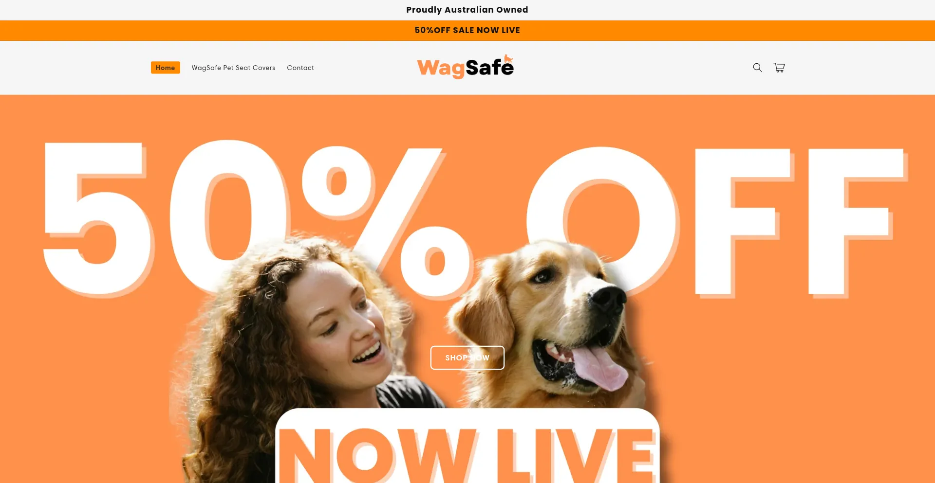 Website screenshot of Wagsafeofficial.com