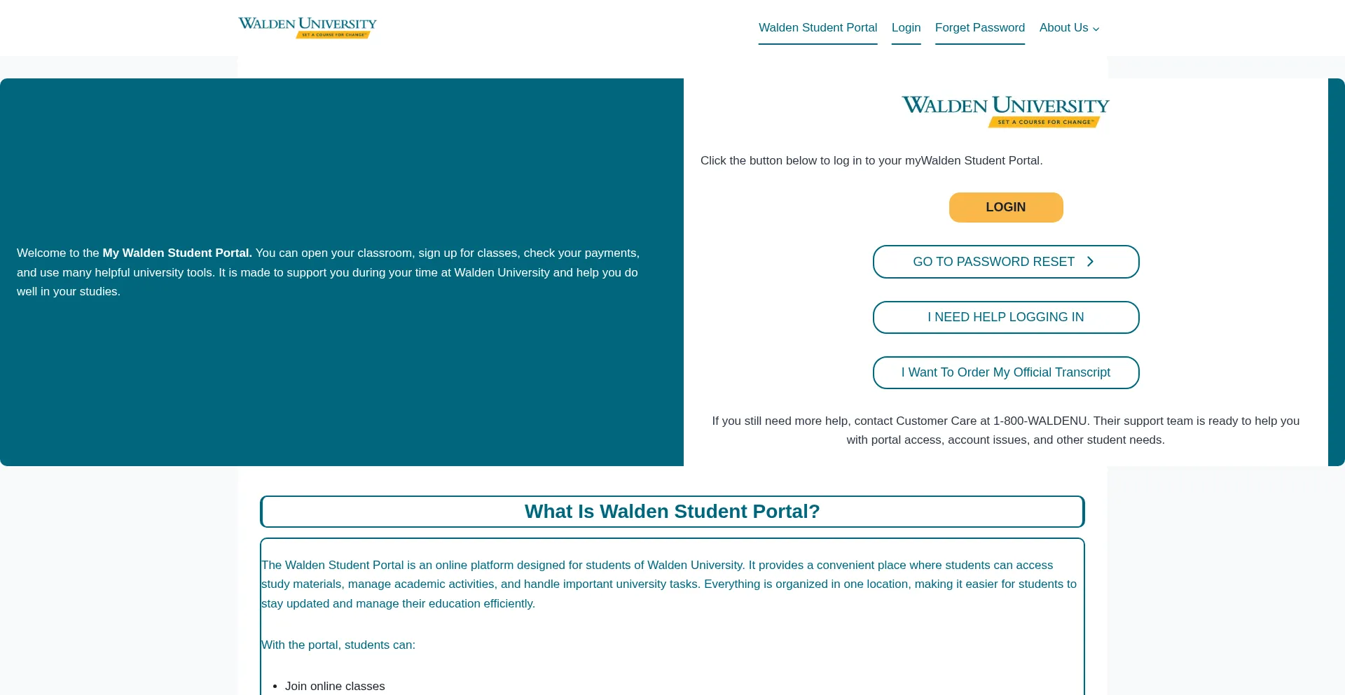 Waldenstudentsportal.us