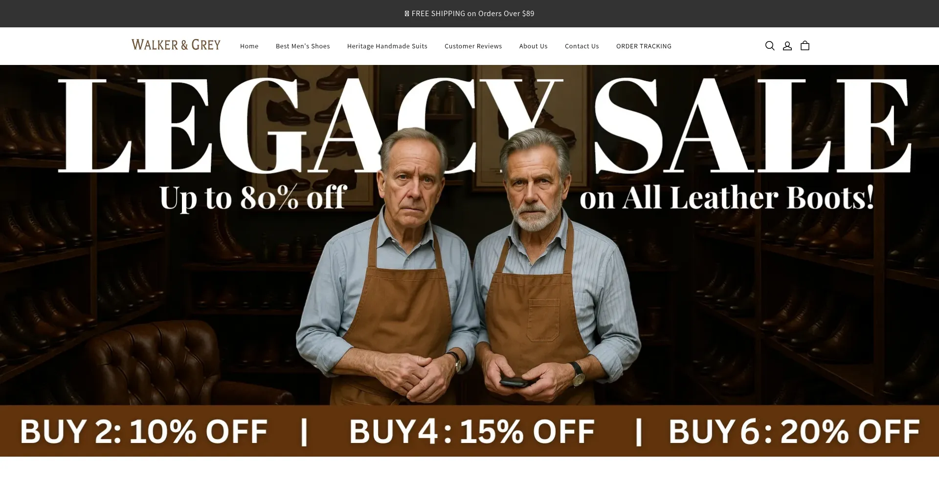 Website screenshot of Walkergrey.com