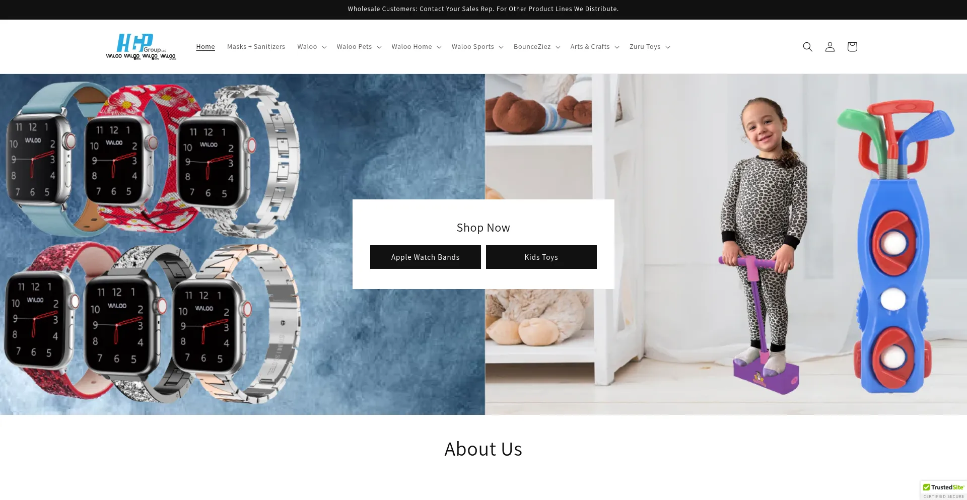 Website screenshot of Walooproducts.com