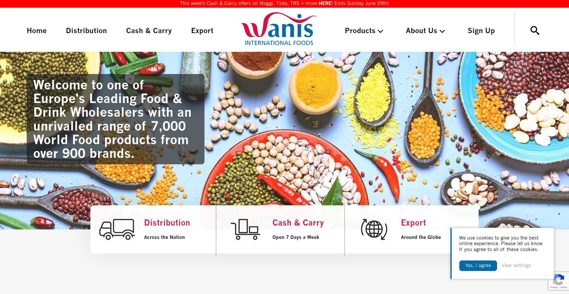 Website screenshot of Wanis.com