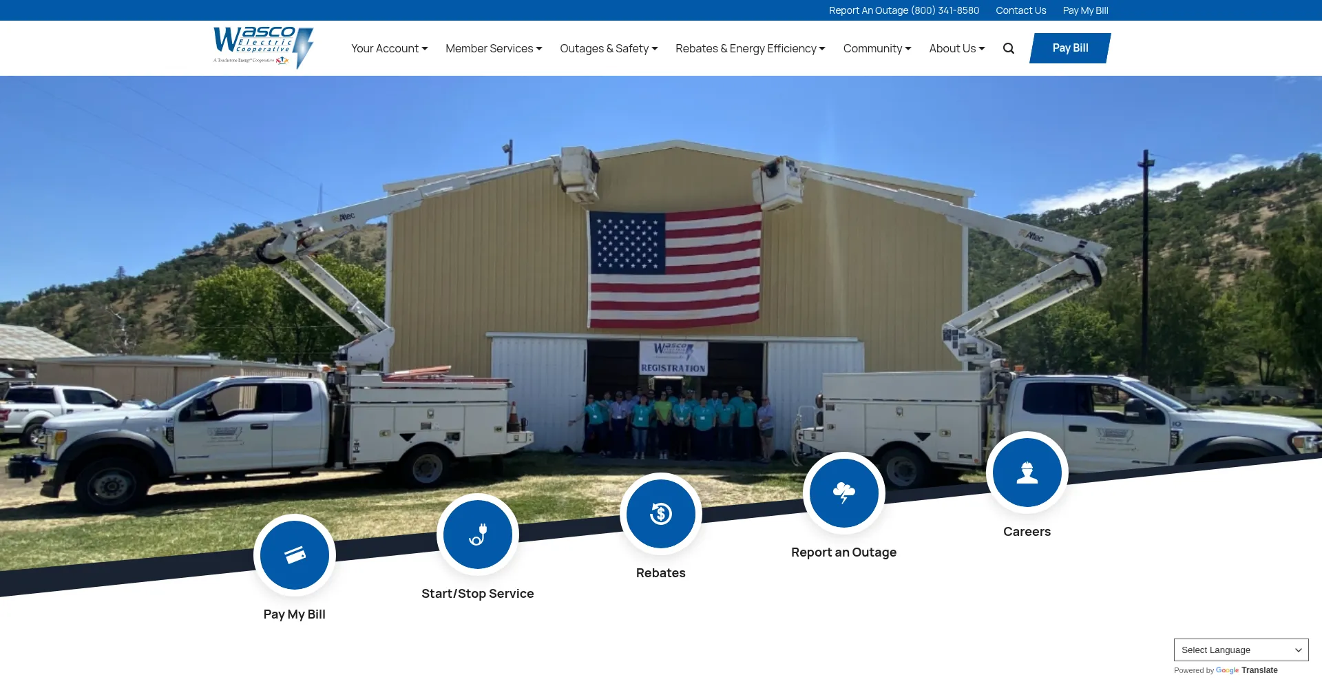 Wascoelectric.com Screenshot
