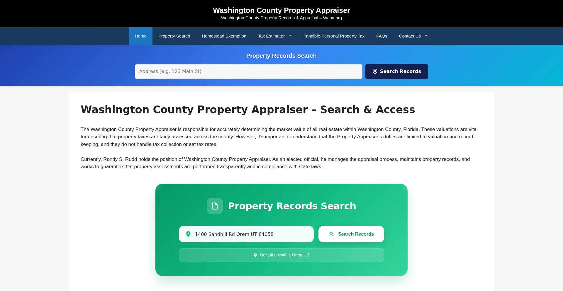 Washingtoncountypropertyappraiser.org
