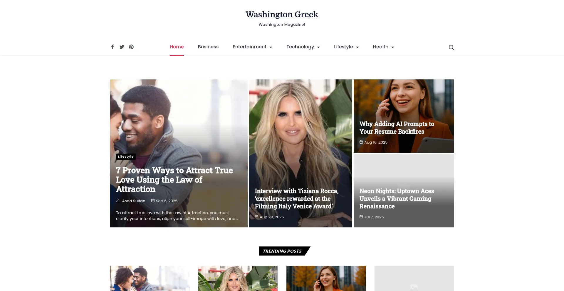Washingtongreek.com Screenshot