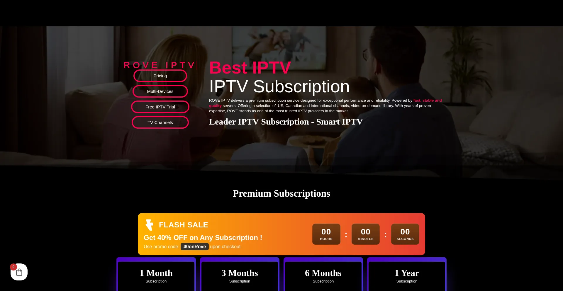 Website screenshot of Watchingiptv.com