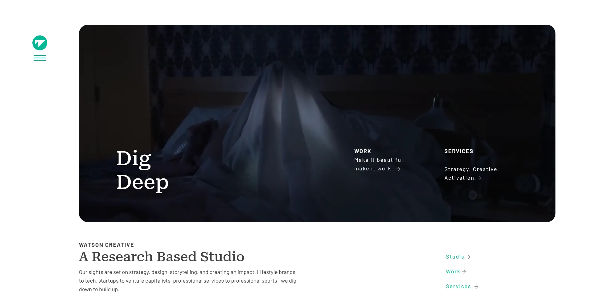 Website screenshot of Watsoncreative.com