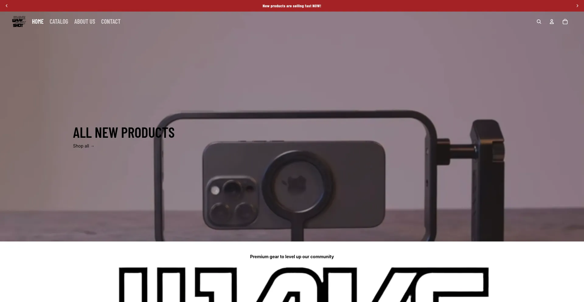 Website screenshot of Waveshotlimited.myshopify.com