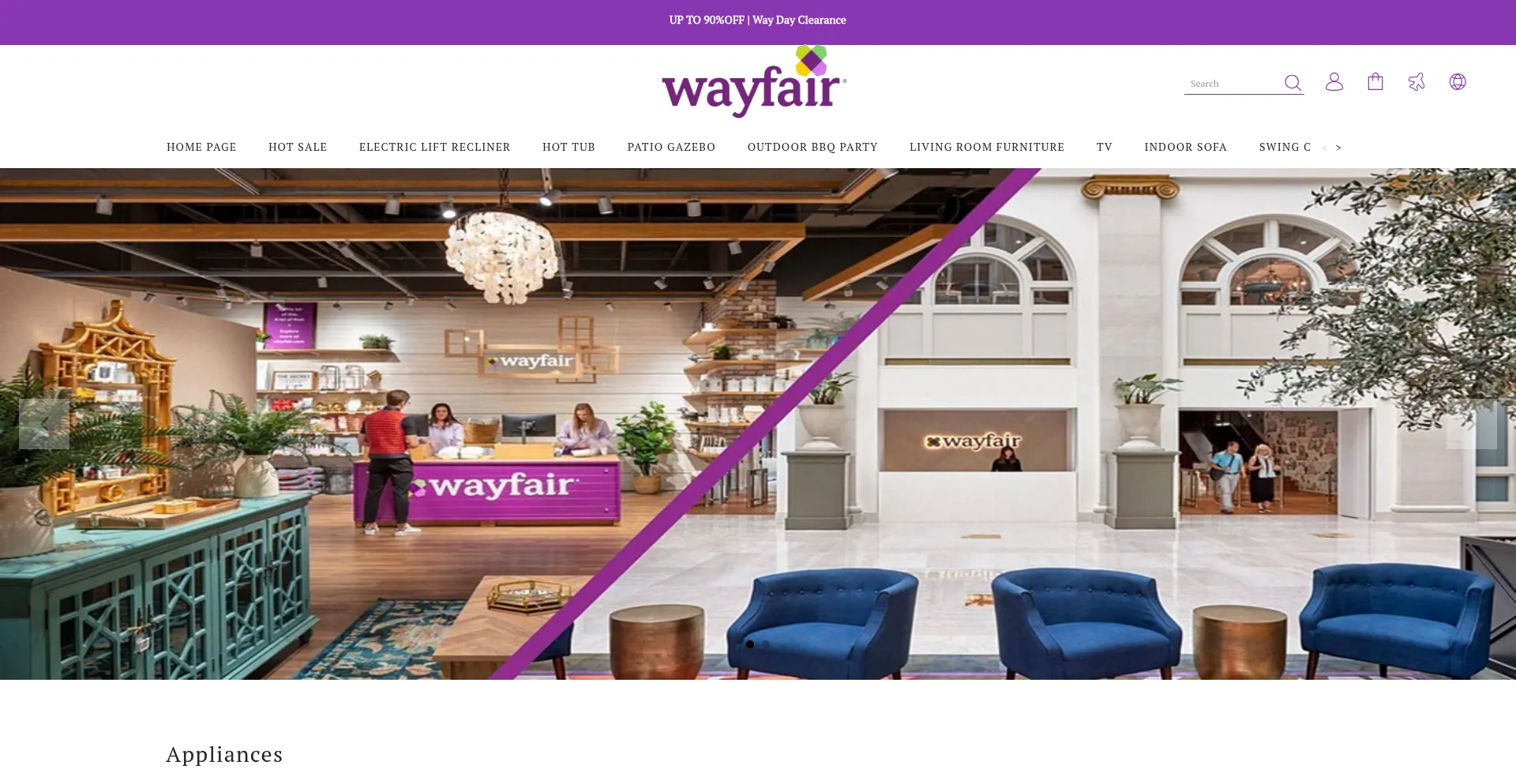 Website screenshot of Wayhomesave.shop