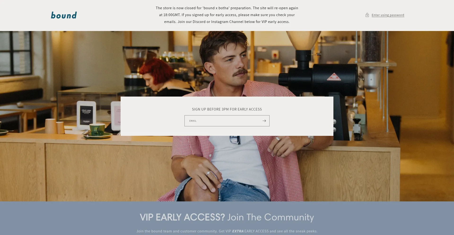 Website screenshot of Wearebound.co.uk