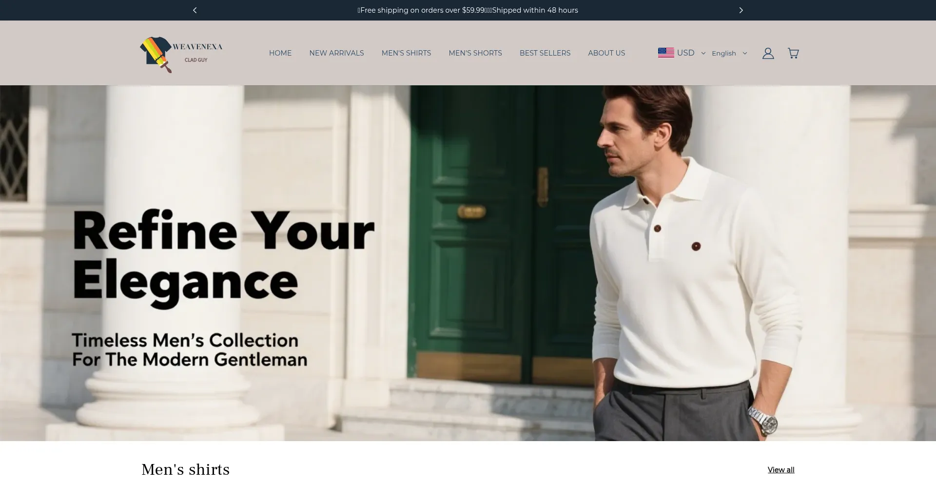 Website screenshot of Weavenexa.com