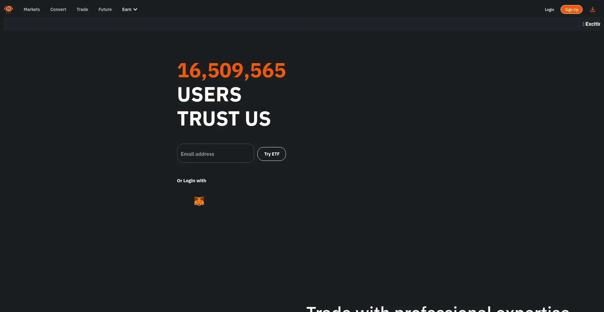Website screenshot of Web.etfcoin.co