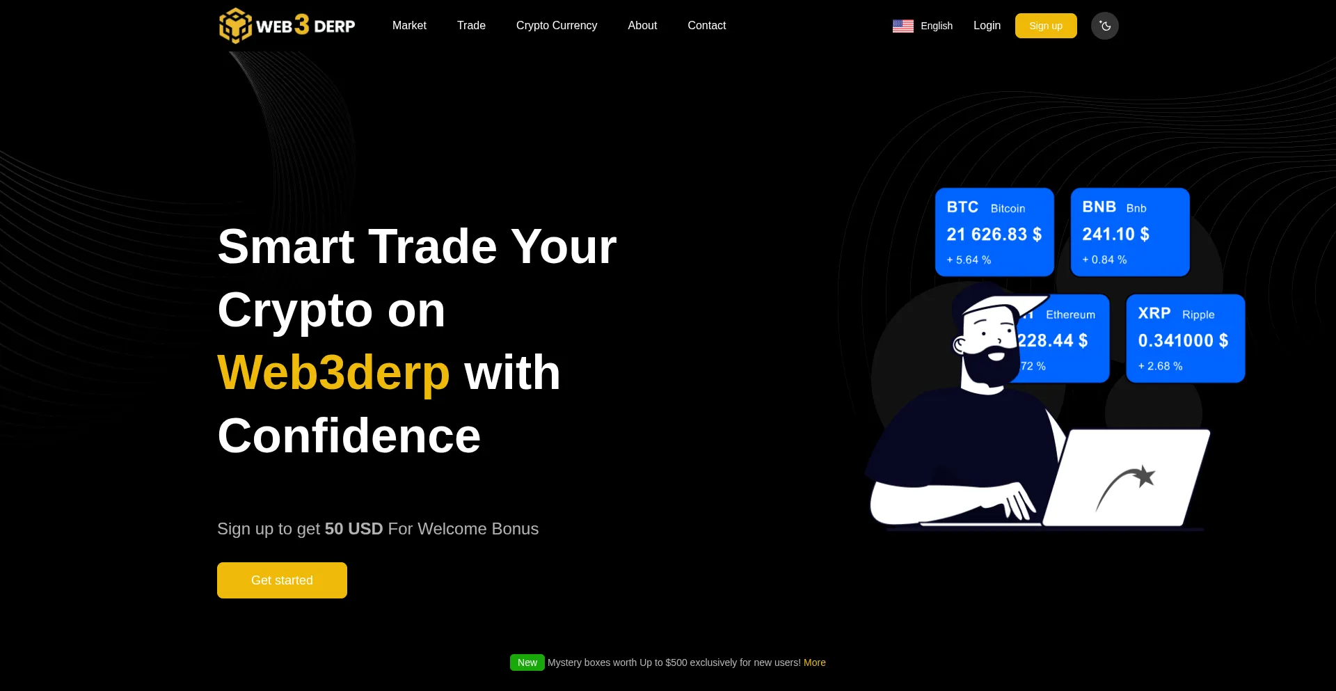 Website screenshot of Web3derp.org