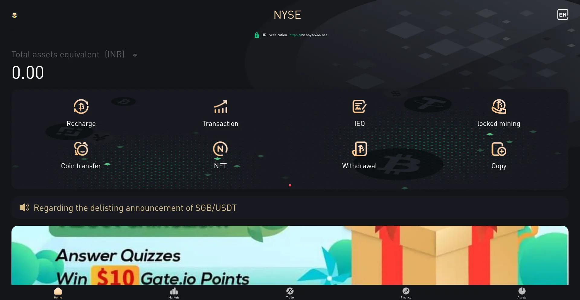 Website screenshot of Webnyse666.net