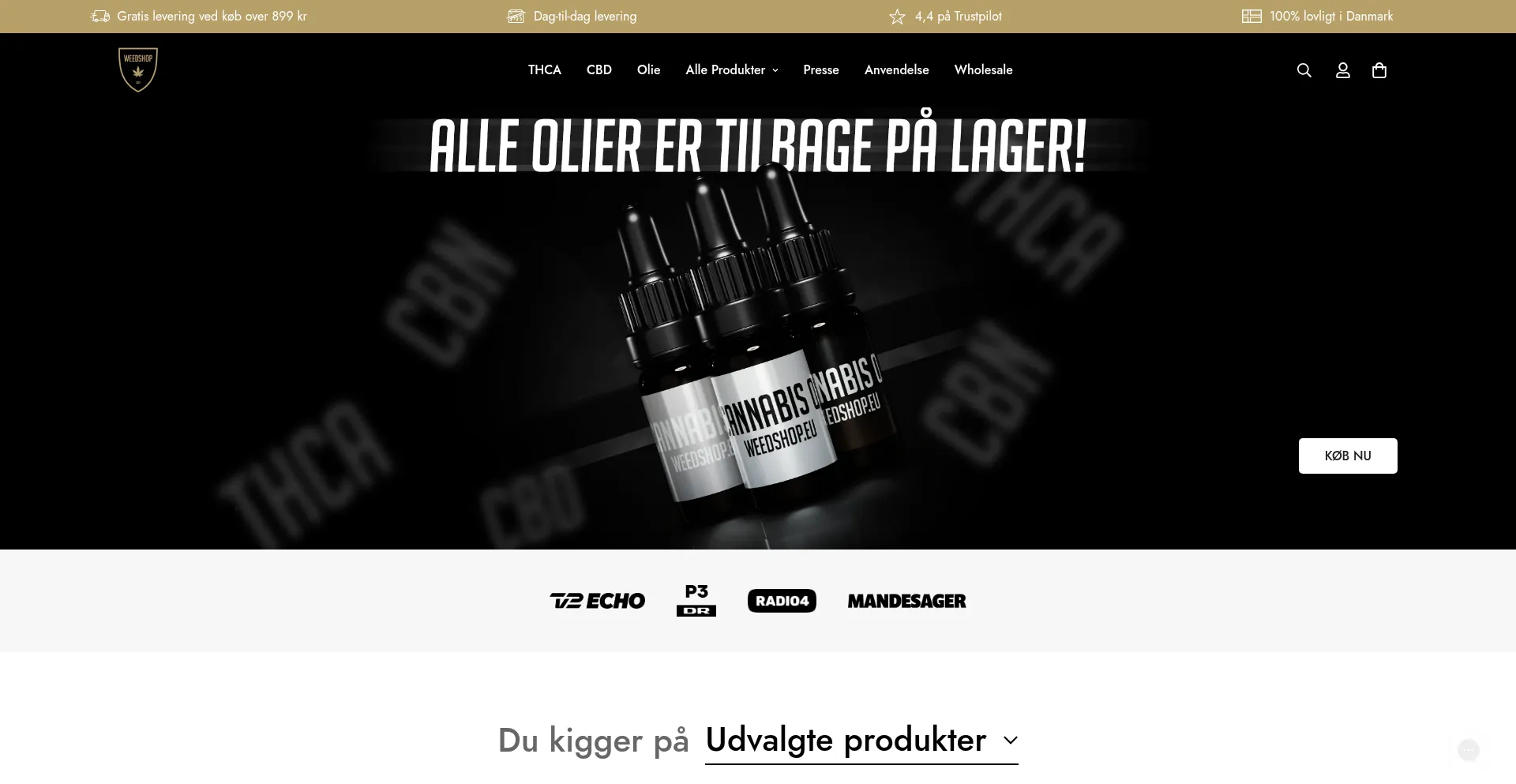 Website screenshot of Weeshop.se