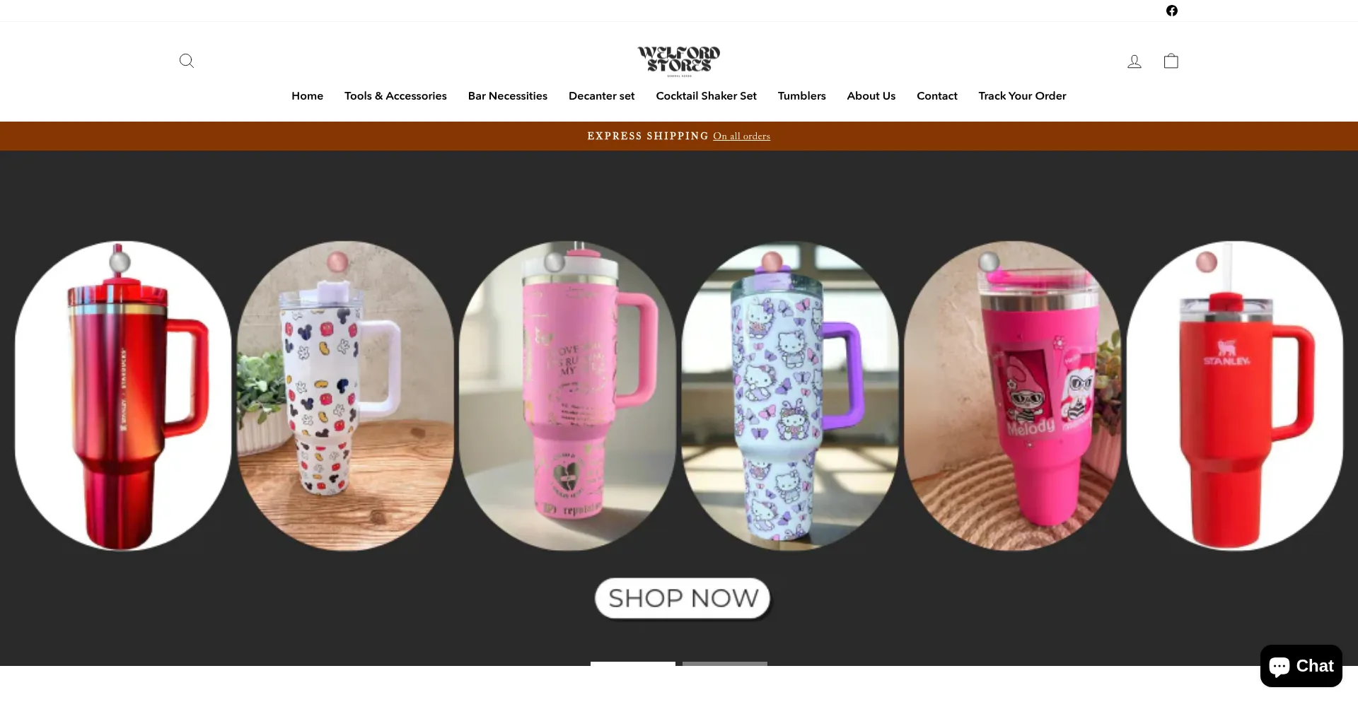 Website screenshot of Welfordstores.com
