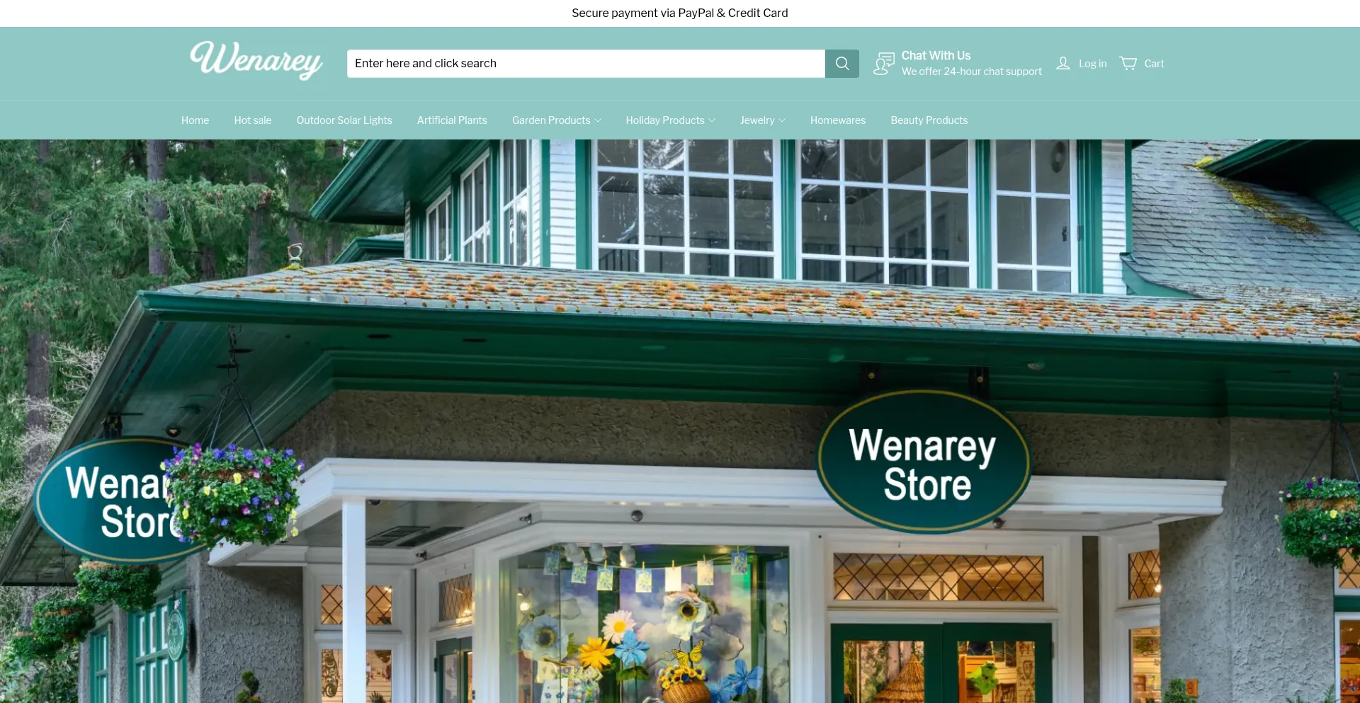 Website screenshot of Wenarey.com