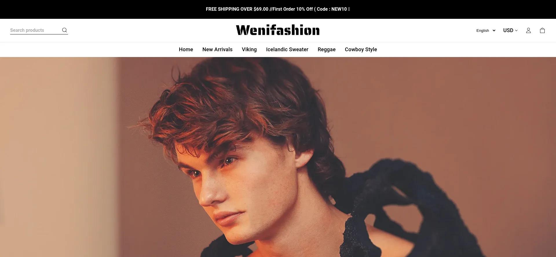 Website screenshot of Wenifashion.com