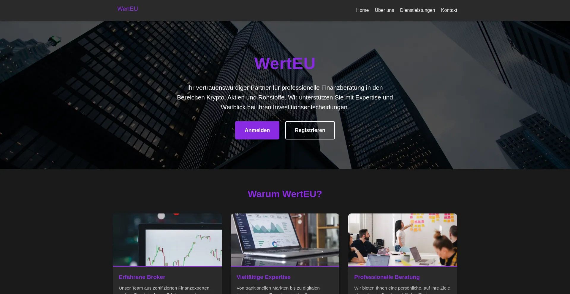 Website screenshot of Werteu.net