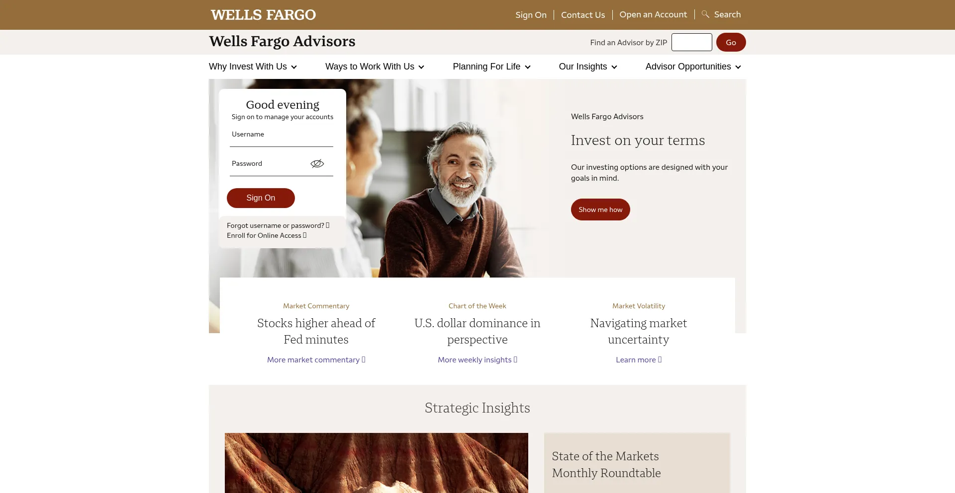 Website screenshot of Wfa.com