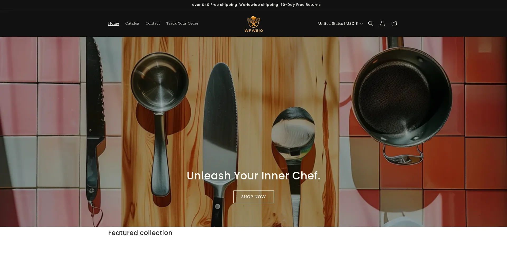 Website screenshot of Wfweiq.shop