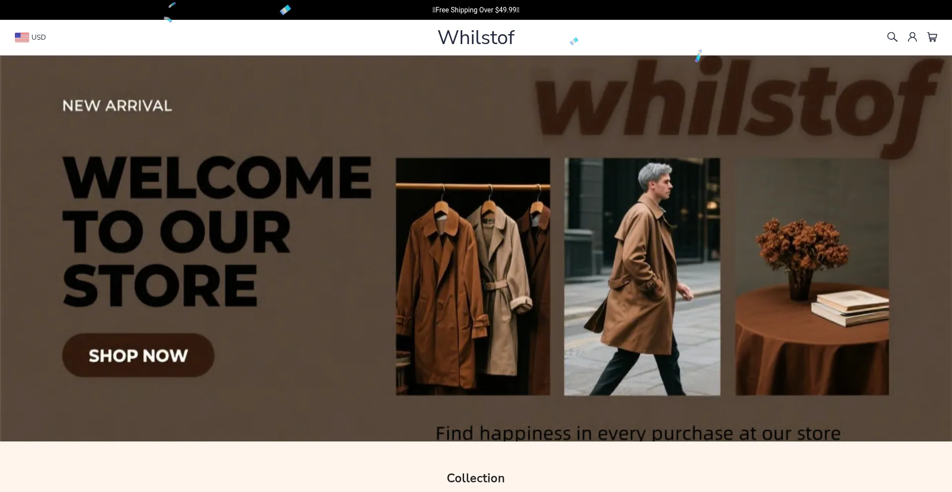 Website screenshot of Whilstof.com